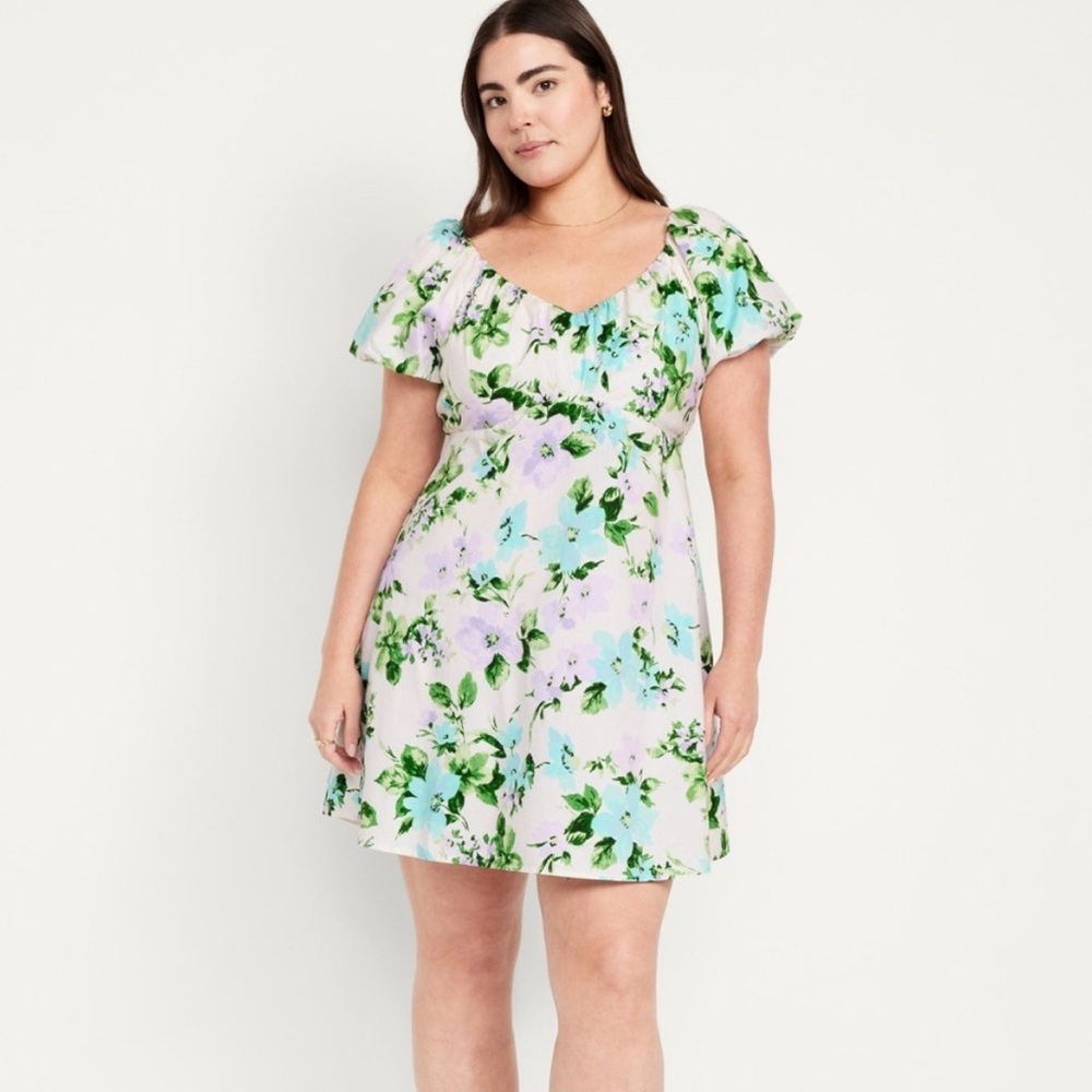 Floral Puff Sleeve Dress